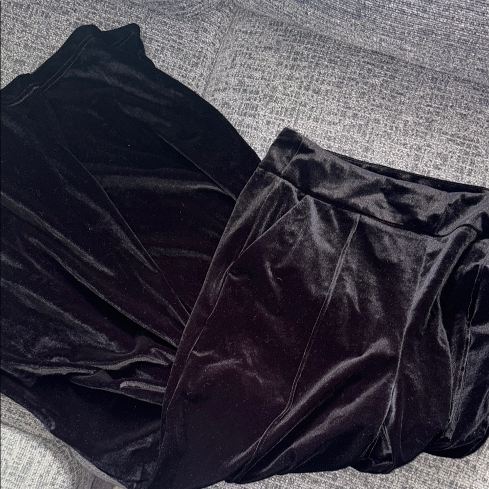 INC International Concepts Black Velvet Pants